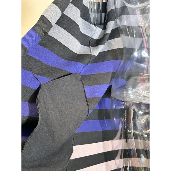 Diane Von Furstenberg Duster Womens Size P Petite Striped Open Jacket‎ Designer - Picture 7 of 15